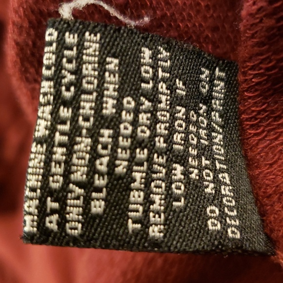 Maroon distressed look long Tshirt size XXL - Picture 7 of 8